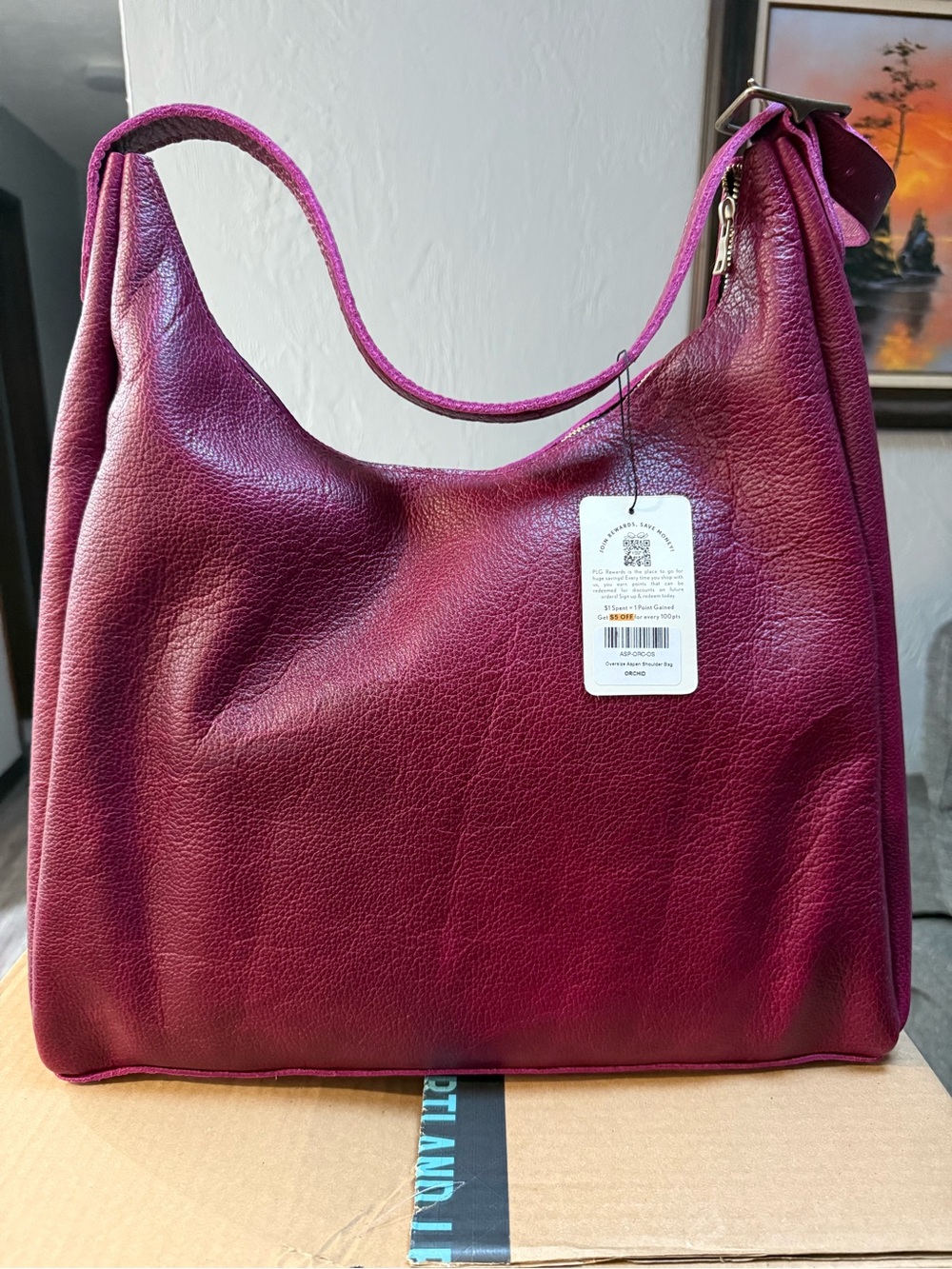 Portland Leather Orchid Shoulder Bag